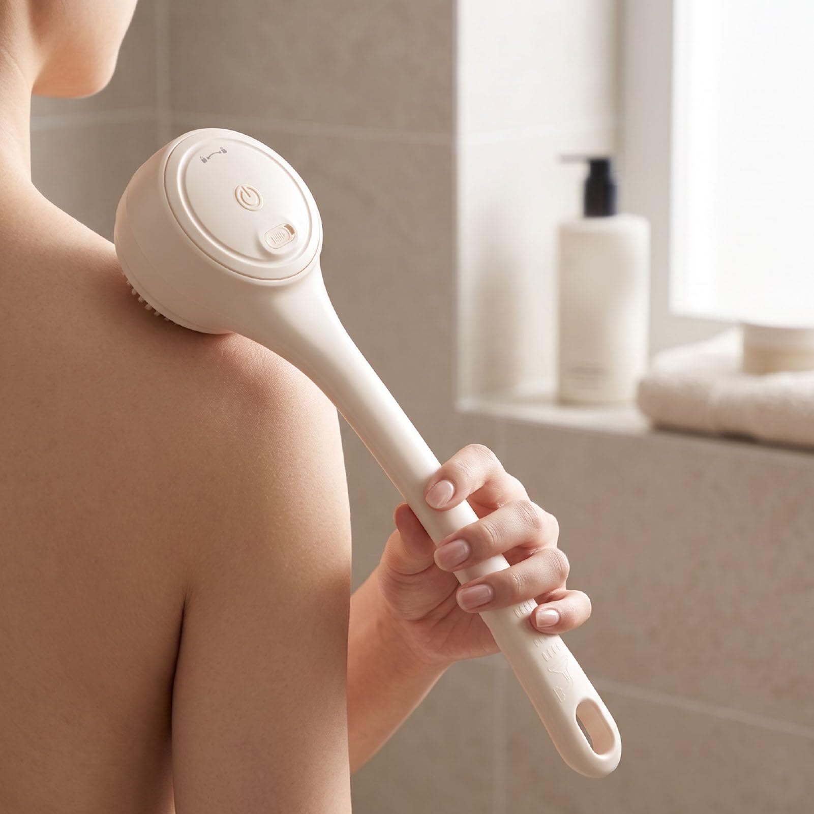 AUNMAS Brosse de Bain électrique, épurateur de Dos pour Douche