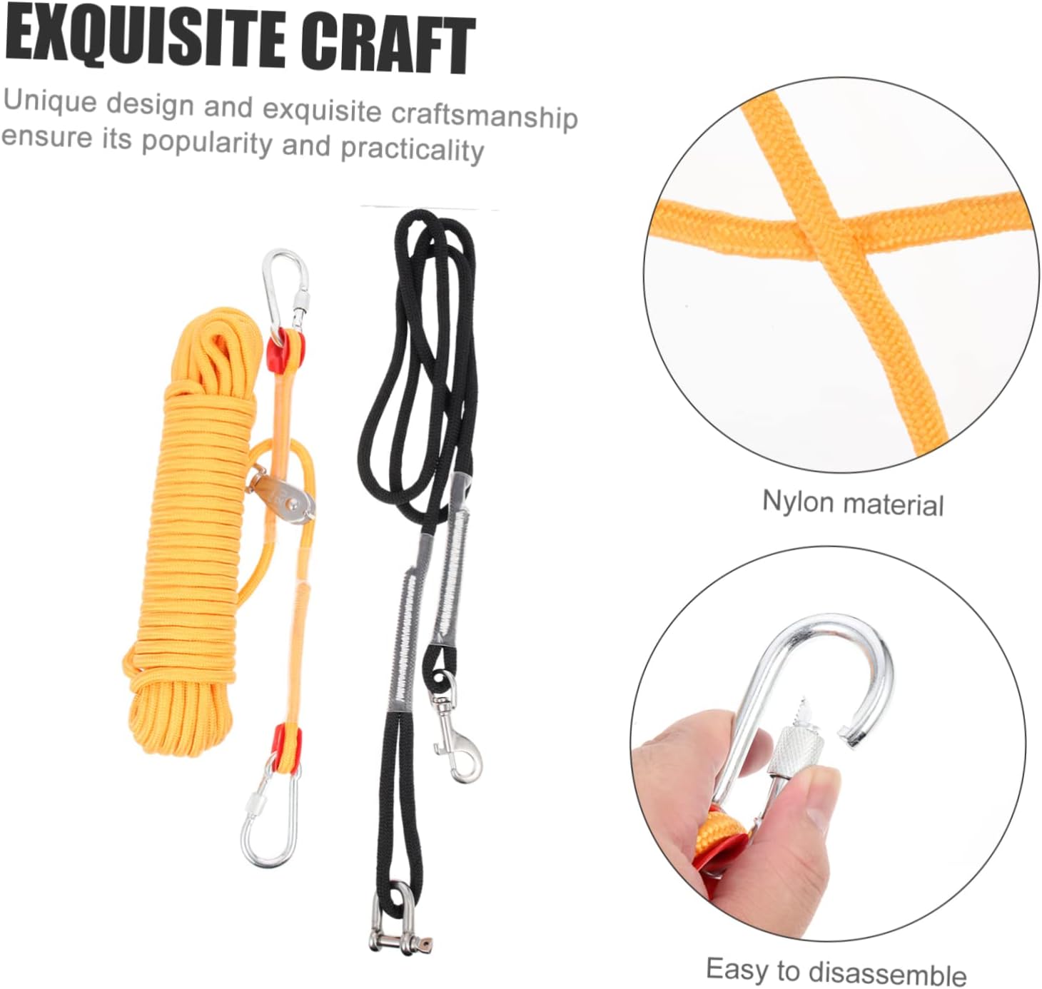 POPETPOP 1set Dog Tie Out Cable Nylon Camping Gear for Outdoor Puppy Walking Chain Easy Use and Storage