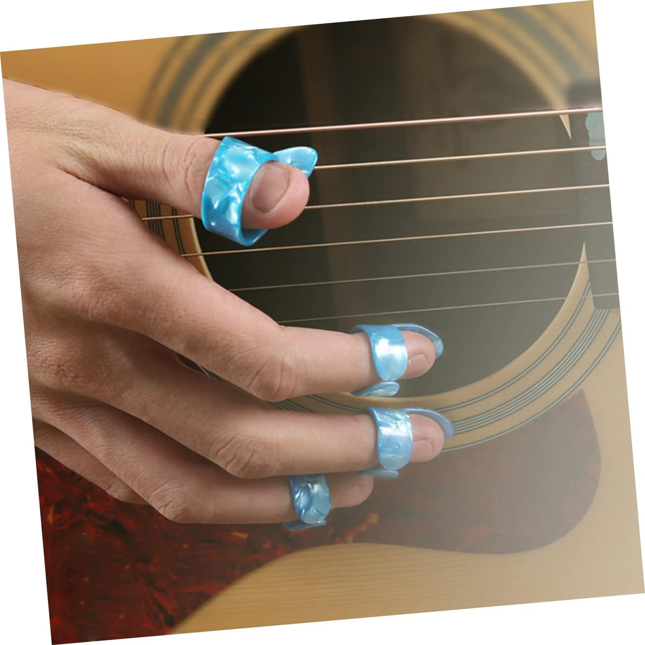 HANABASS 12pcs Thumb Guitar Picks Celluloid Standard Plectrums Ultra Thin and Lightweight for Electric Bass Guitars Banjo, Ukulele
