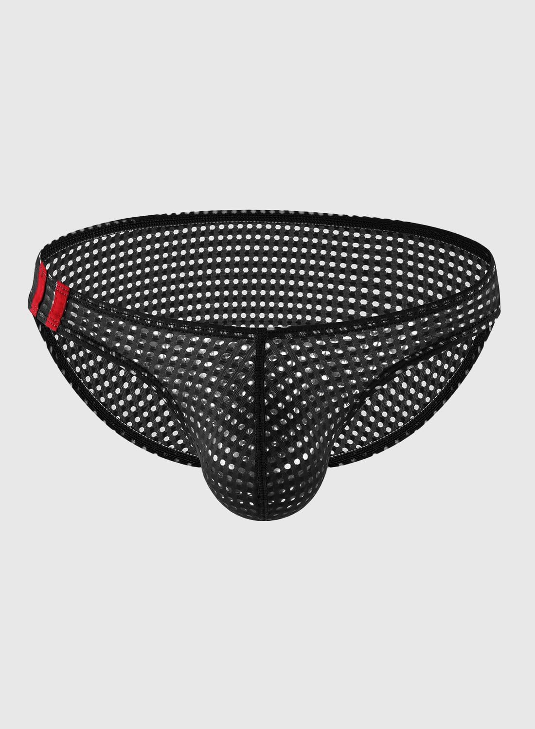 Mens See Through Mesh Underwear Sexy Low Rise Briefs Breathable Soft Bikini