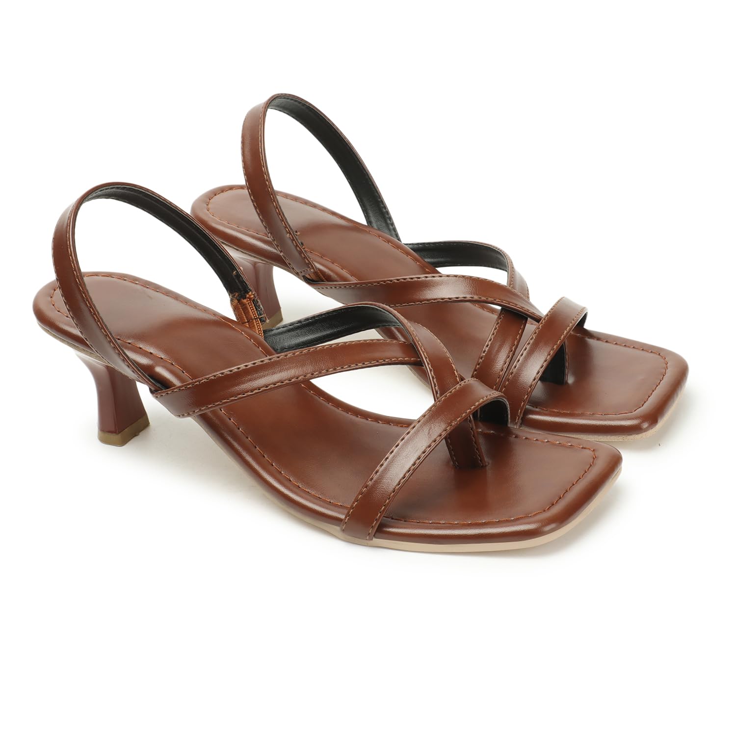Aviva style Womens Block Heel Sandal | Trendy Womens Sandal | Trendy Block Heel Sandals for Women | Daily Use Branded & Stylish Slippers (Article-261-Brown-2) (B0CSDMFRMR) Amazon Price History, Amazon Price Tracker