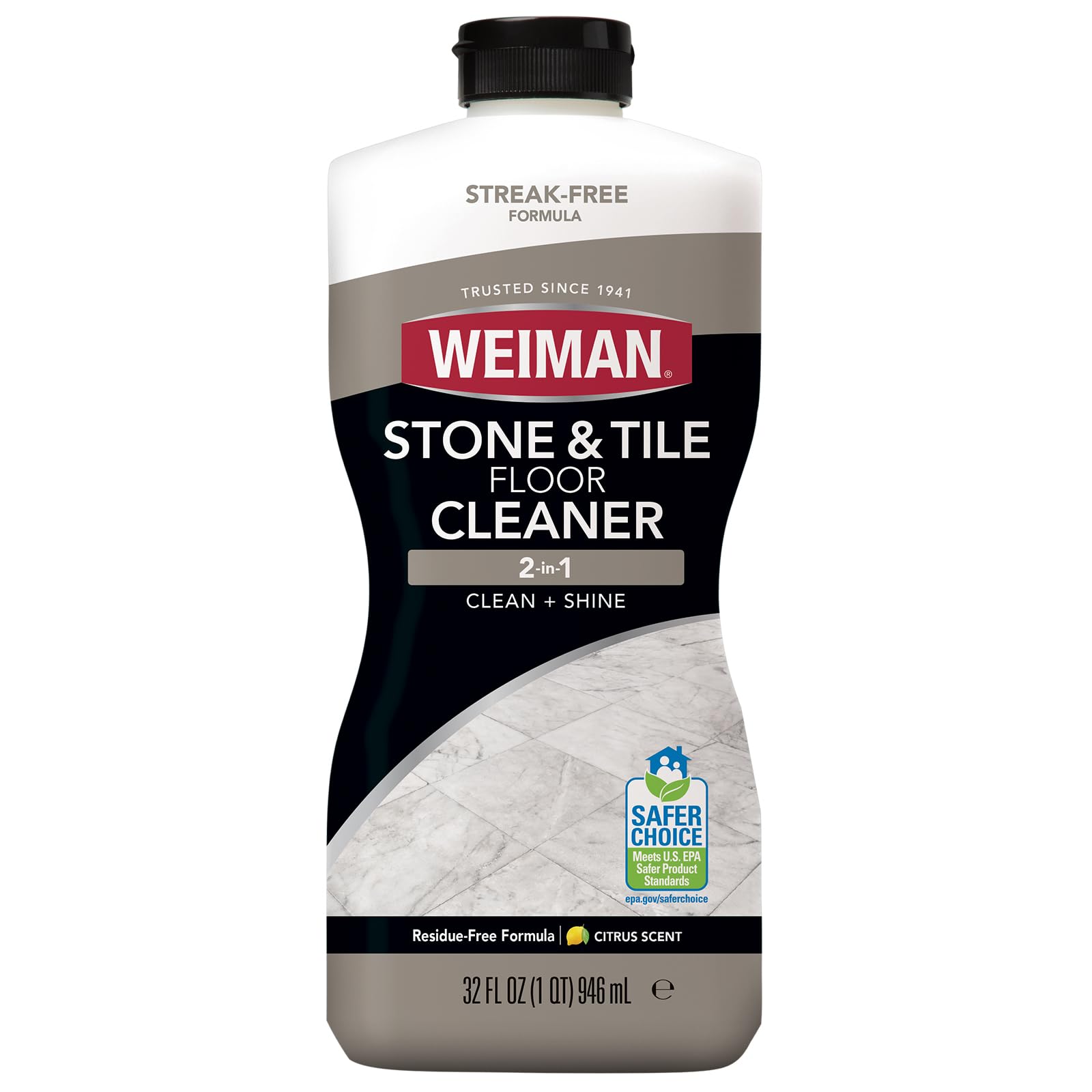 WeimanStone Tile and Laminate Cleaner - 32 Ounce - Professional Tile Marble Granite Limestone Slate Terra Cotta Terrazzo and More Stone Floor Surface Cleaner