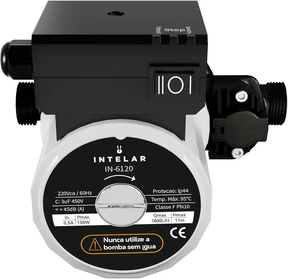 Pressurizador,Bomba De Água Pressurizadora 220V Silenciosa água Quente e Fria para Torneiras e Chuveiros Bomba de Pressao da Agua (120W)