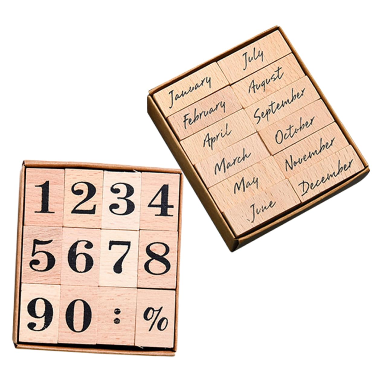 Uonlytech 3 Set Timbro In Legno Con Settimana E Mese Promemoria Di Giornaliero Manuale In Gomma Fai Da Te Sigillo In Legno Di Loto Decorativo Combinato Timbro In pezzi * 3