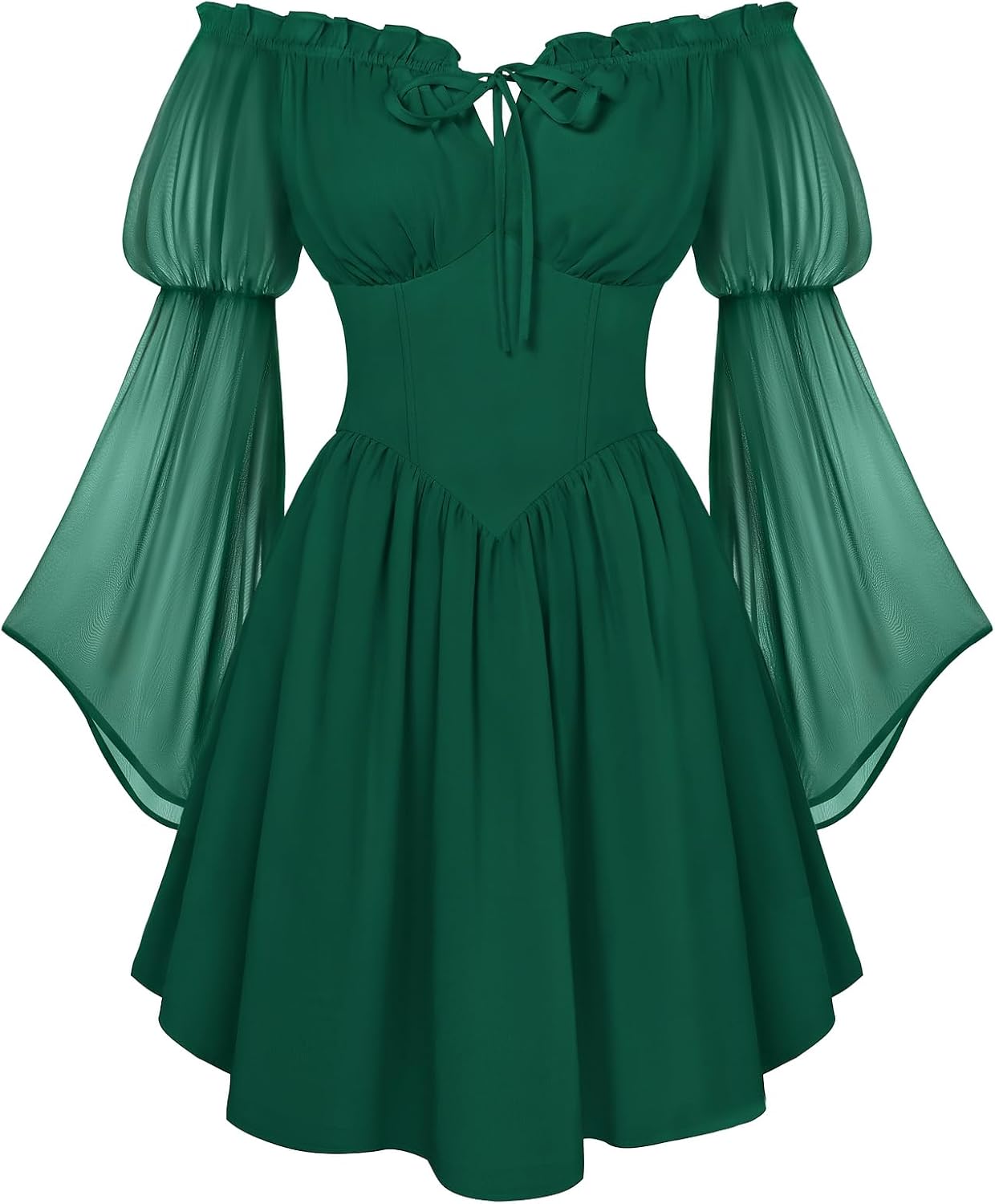 Scarlet Darkness Women's Renaissance Fairy Dress 2026 Summer Boho Off The Shoulder Flowy Corset Mini Dresses