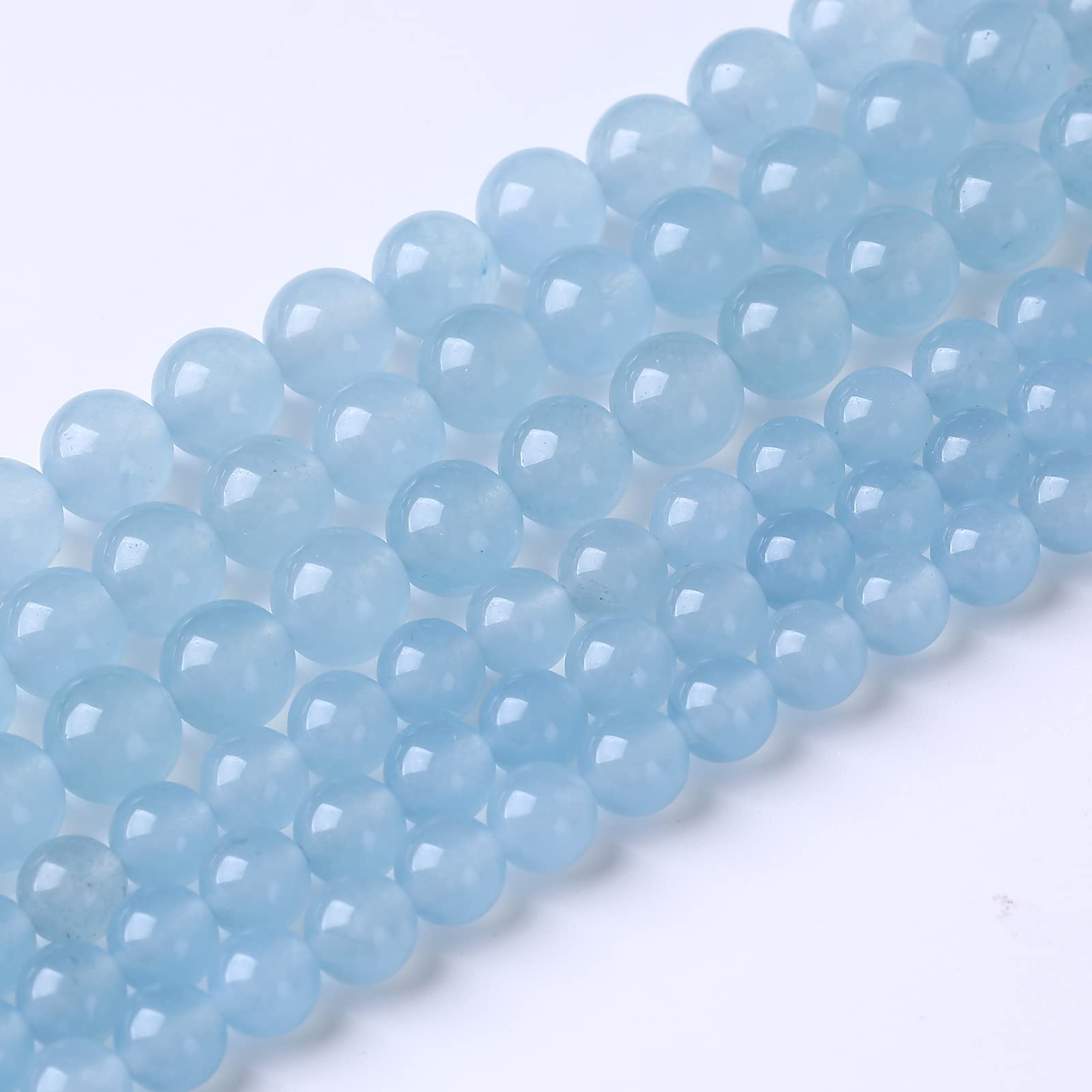32PCS 12MM Natural Cyanihalite Round Loose Stone Beads for Jewelry Making DIY Energy Stone Healing Power Bracelet 15"
