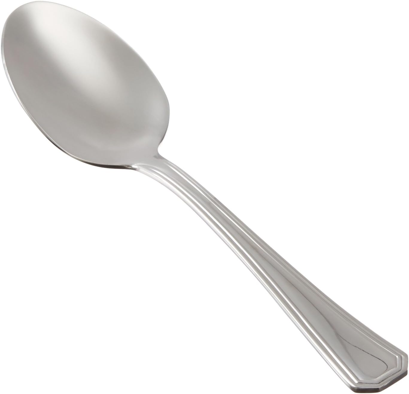Winco 12-Piece Victoria European Table Spoon Set, 18-8 Stainless Steel,Silver