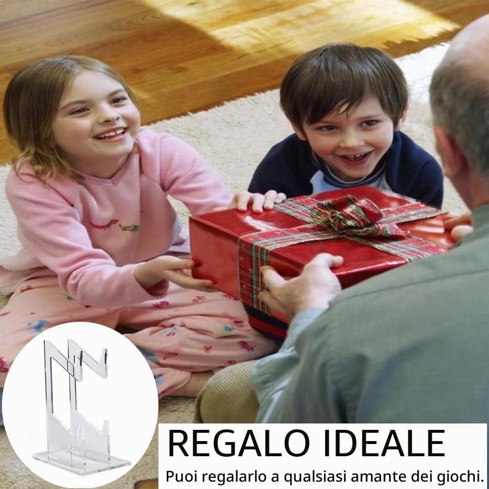 Supporto per Cuffie e Joystick in Acrilico - Porta Universale Trasparente per Controller da Gioco e Cuffie Gaming