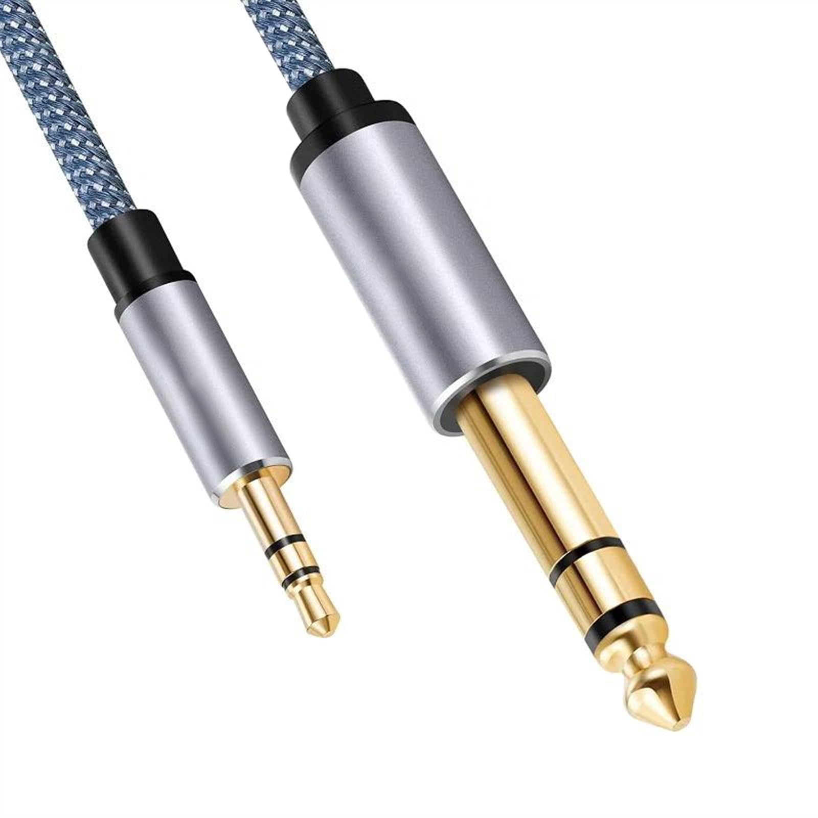 Kabel Jack Stereo 3,5 Mm Do 6,35 Mm Pleciony Nylon Kompatybilny Ze Słuchawkami Do Wzmacniaczy Gitarowych Kabel do Instrumentów Gitarowych (Color : 5m)