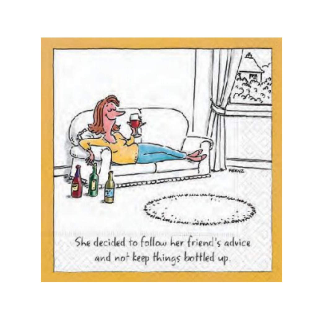 Design Design624-08997 Keep Things Bottled Up Beverage Napkin, Multicolor