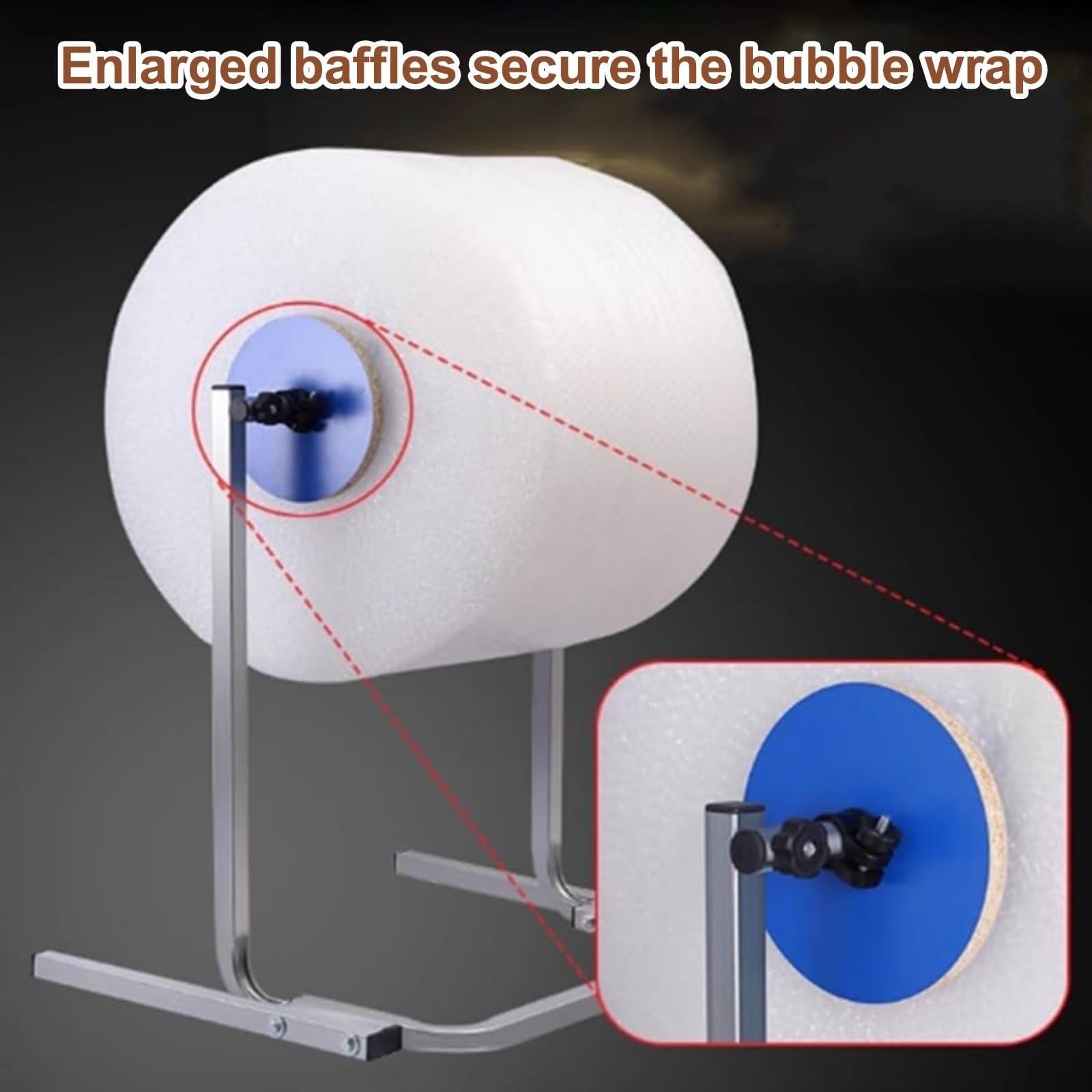 Distributeur de Film à Bulles sur Pied - Support Manuel pour Rouleaux de Film étirable, idéal pour l'emballage, Le déménagement et l'expédition - Plusieurs Tailles Disponibles (50 cm) - Emba
