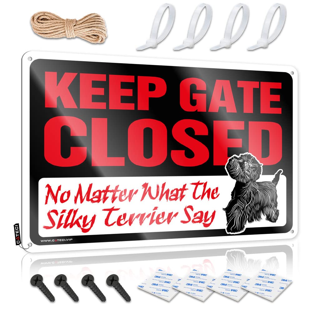 Fall Decor, Clock Best Man Gift Keep Gate Closed No Matter What The Silky Terrier Say | Farmhouse Farmers Decor(30X40CM)