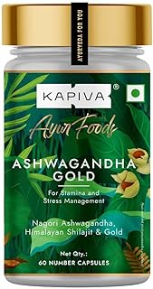 Ashwagandha Gold 60 Caps |183rd day Nagori Ashwagandha | 5% Withanolide | Helps in Stress & Sleep Management | Improves Gym Performance | For Men & Women |100% Ayurvedic