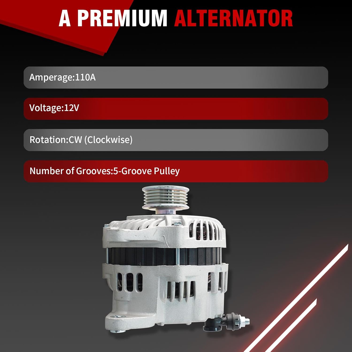 Alternator 11226N Compatible with Subaru Forester Impreza 2006-2010 Legacy Outback 2005 Saab 9-2X 2006 2.5L H4 Turbo Replace 23700AA520 A003TG0491 A3TG6591C 23700AA860