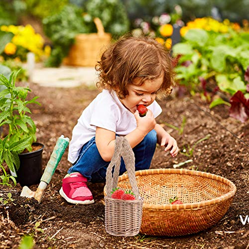Cesta de flores BesPORTBLE, vintage, retrô, para casamento, dama de honra, salgueiro feito à mão, ce