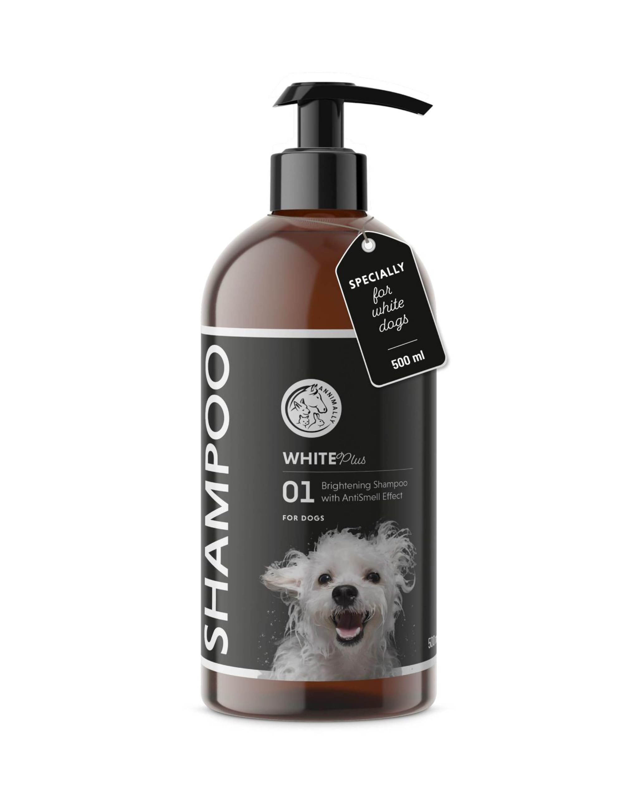 Annimally White Plus Dog Shampoo 500 ml for White & Light Coats