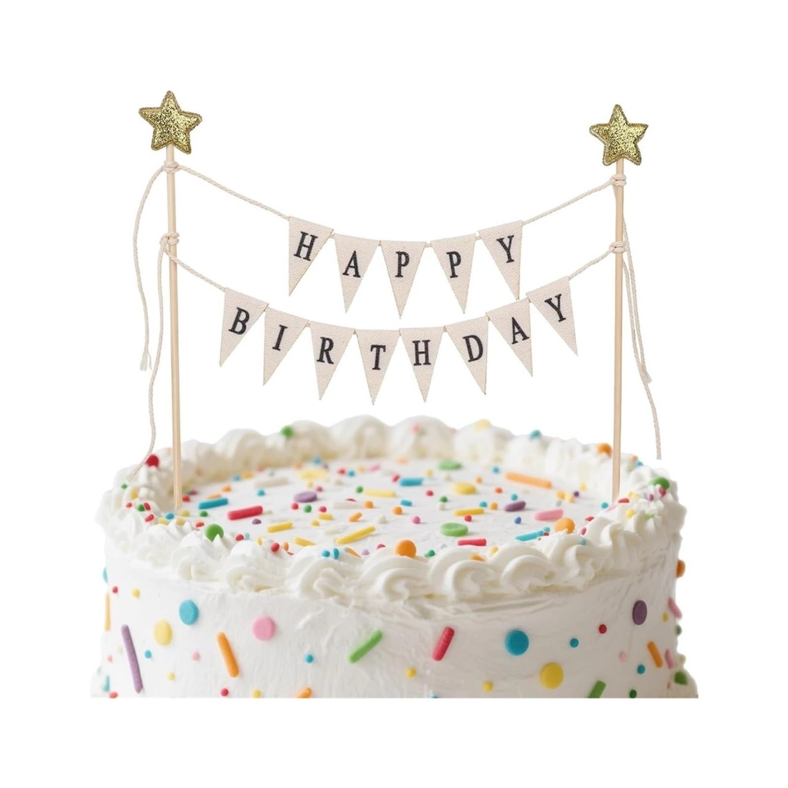 5 Piezas De Decoración for Tarta Feliz Cumpleaños Para DIY | Bandera de bandera hecha a mano for decoraciones de fiesta DIY(Color3)
