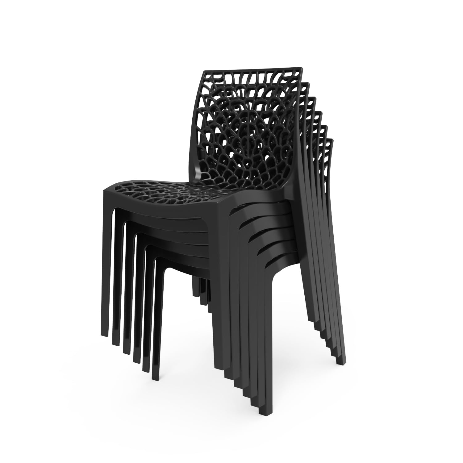 METRO Professional Chaise de terrasse Saphir, Empilable, Plastique, Anthracite