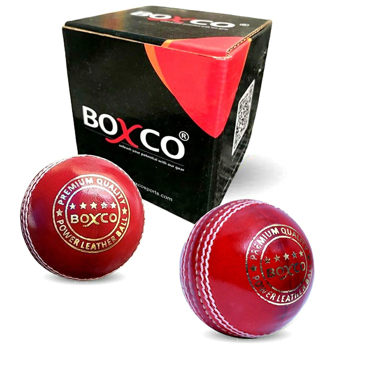 BOXCO Power Hand Stiched Four Piece Cricket Leather Ball for T20, One Day and Test Matches (Pack of 2) (Power Red) (B0CK6ZH8VQ) Amazon Price History, Amazon Price Tracker