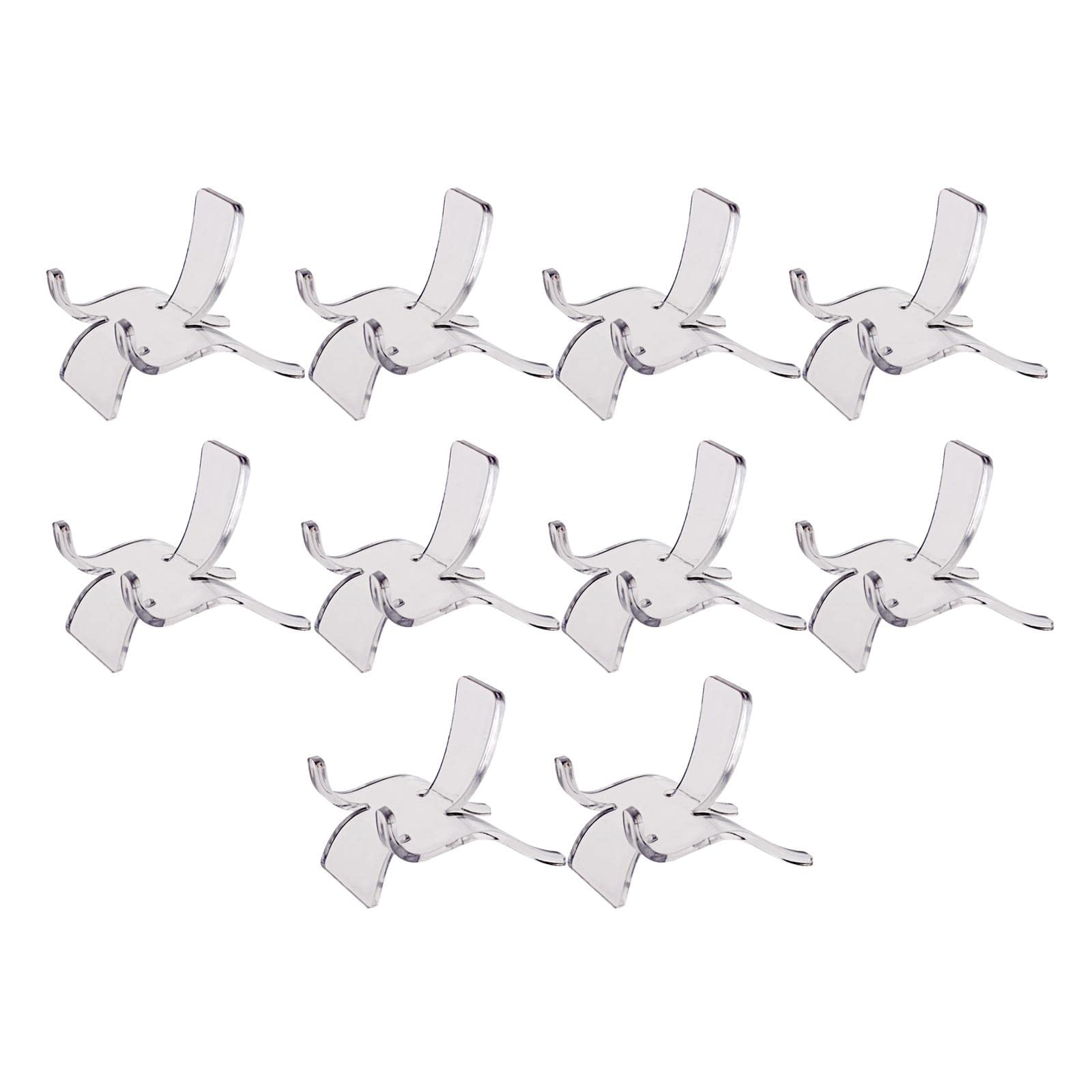 Présentoir acrylique pour minéraux et géodes de cristal - Lot de 10 supports taille S