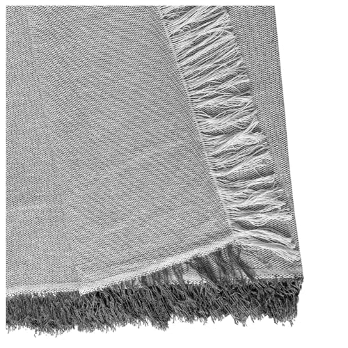 Acomoda Textil – Colcha Multiusos para Sofá y Cama, Manta Foulard Cómoda, Grande y Práctica de Algodón-Poliéster. Plaid Cubrecama y Cubresofá Suave y Ajustable. Gris Oscuro, 180x260 cm - imagen 4