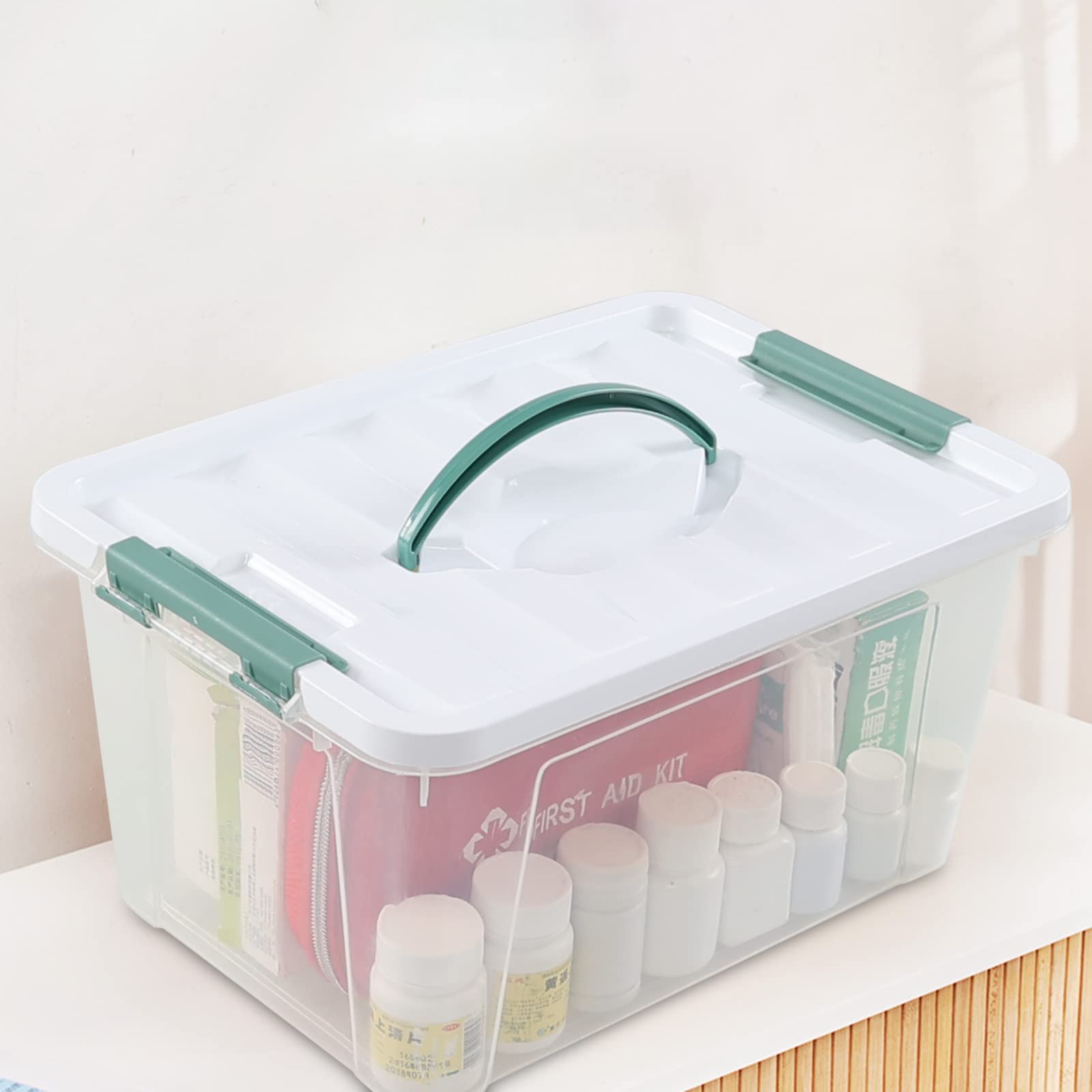 5 L Scatole in Plastica per Portaoggetti con Coperchio, 6 Confezioni