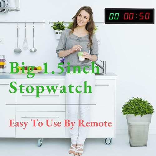 Miniatura 3 de Temporizador de intervalo LED de cuenta atráshacia arriba cronómetro con control remoto para gimnasio en casa Fitness