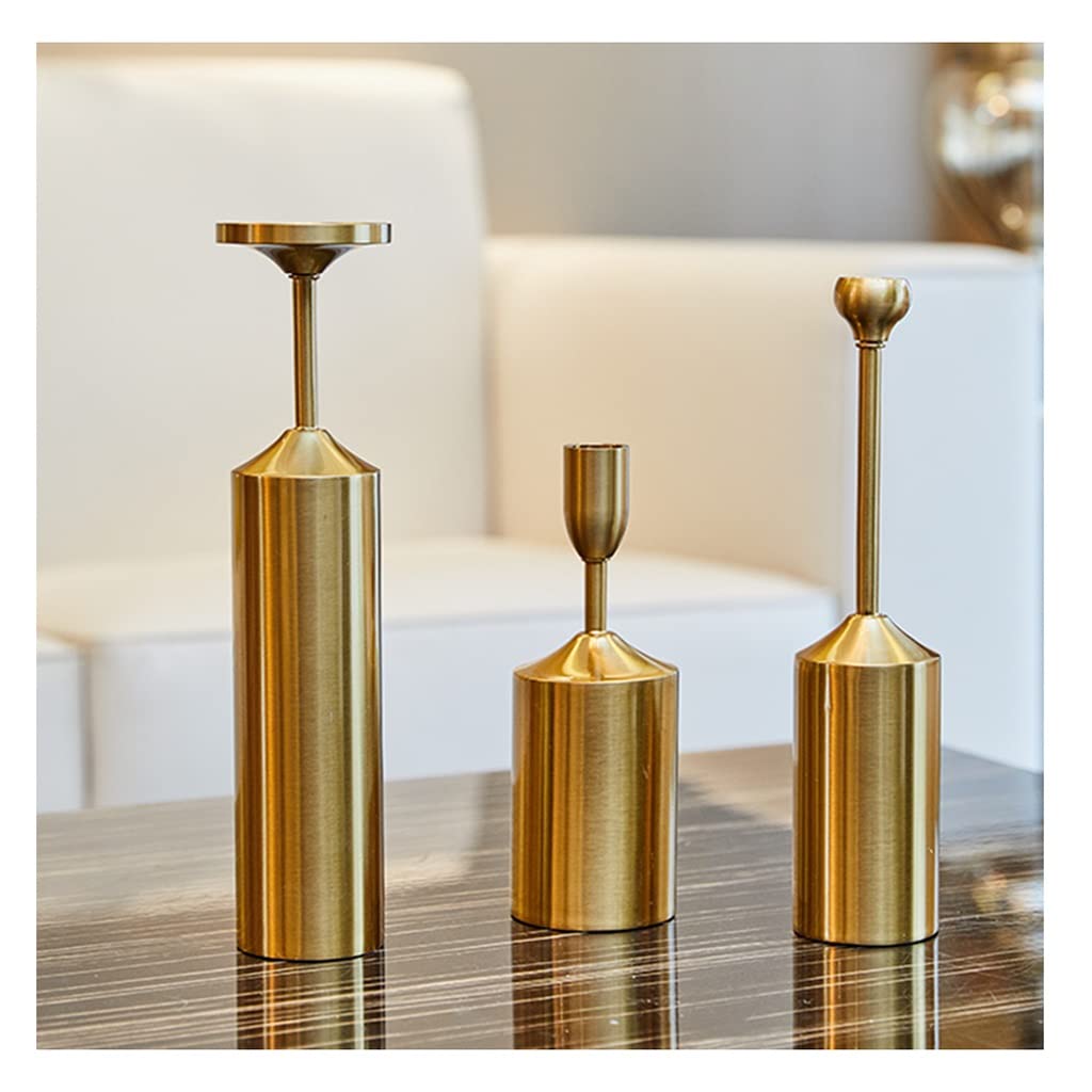 Portavelas Juego De 3 Portavelas De Metal, Ideal para Decoración del Hogar, Bodas, Restaurantes Y Cenas