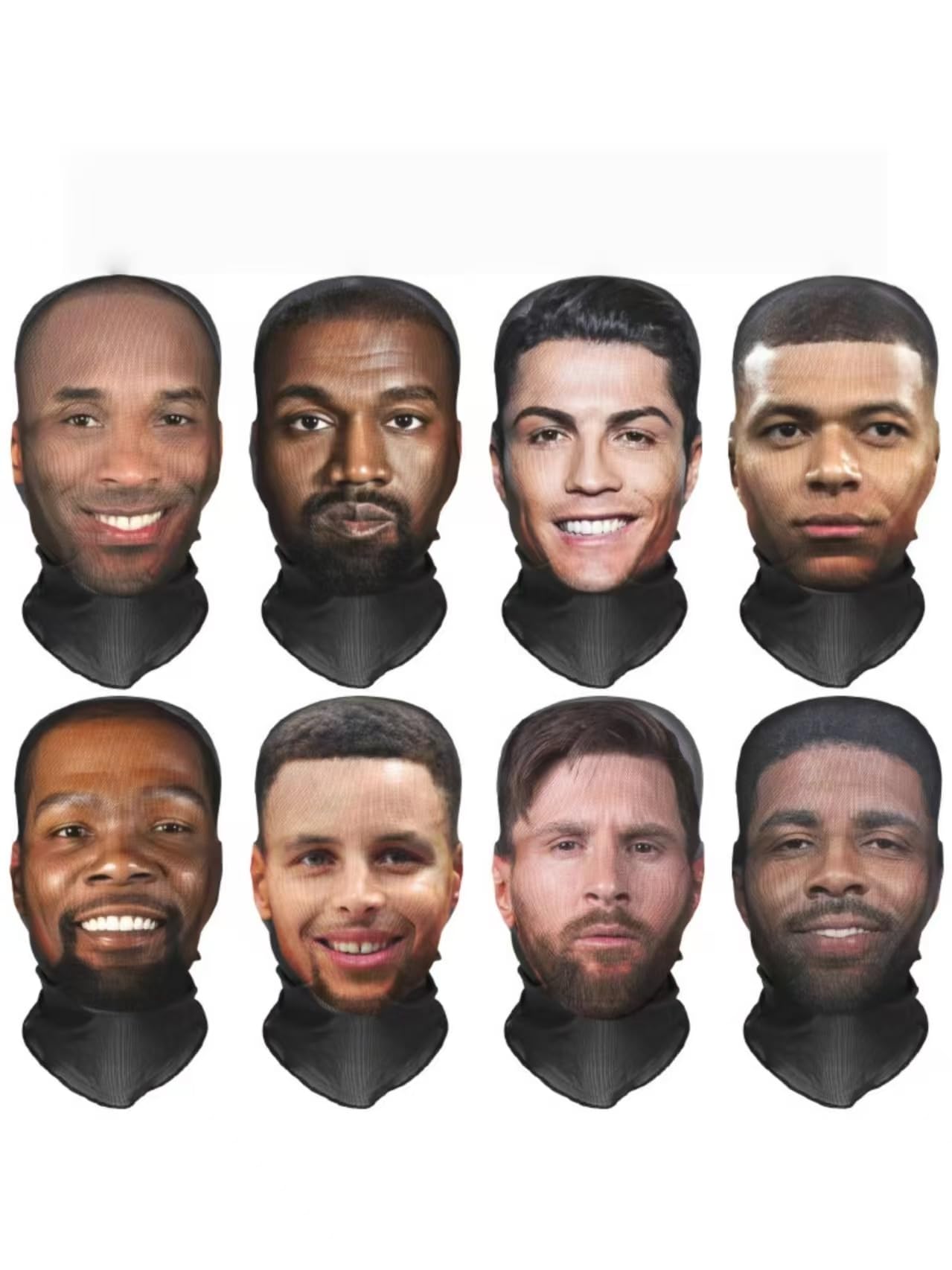 3D Digital Print Funny Portrait Balaclava - Multi-Functional Outdoor Face Mask Hip-Hop Headscarf Send a Message for Customization