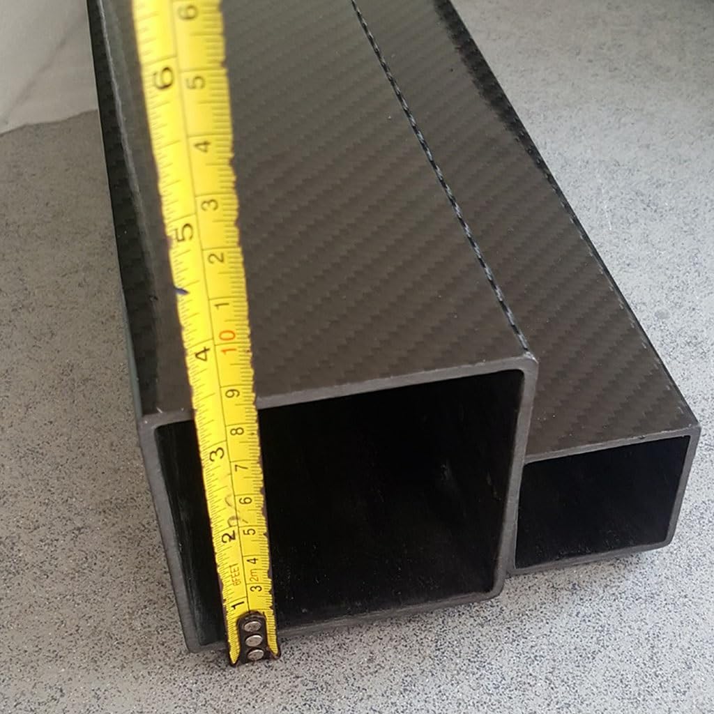 1Pcs 3K Full Carbon Fiber Square Tube Length 1000mm OD 40mm 50mm 65mm 80mm Rectangle Carbon Tube For R/C (Color : 80 * 80 * 74 * 1000mm, Size : Twill Glossy)