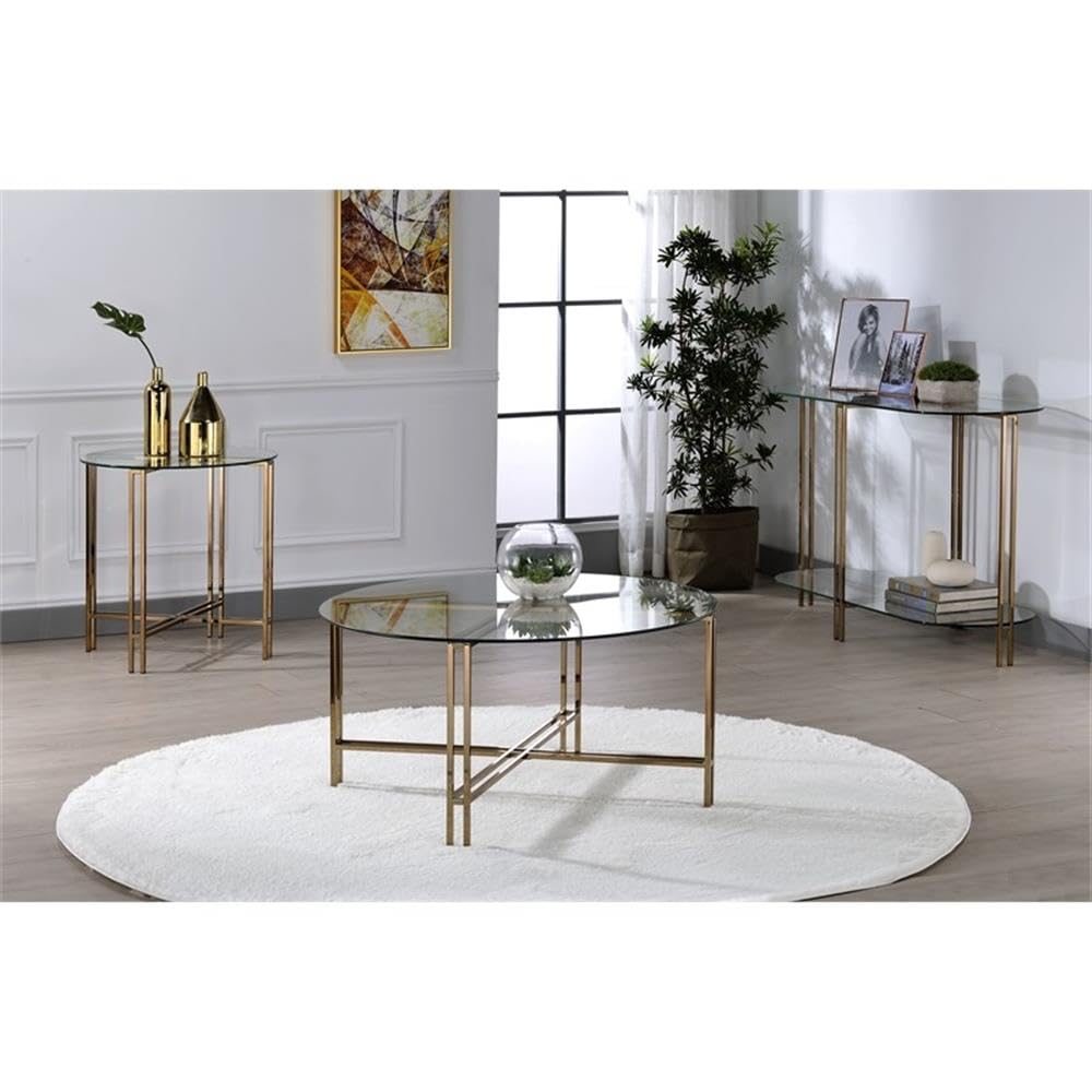 Amazon.com: Acme Veises End Table in Champagne : Home & Kitchen