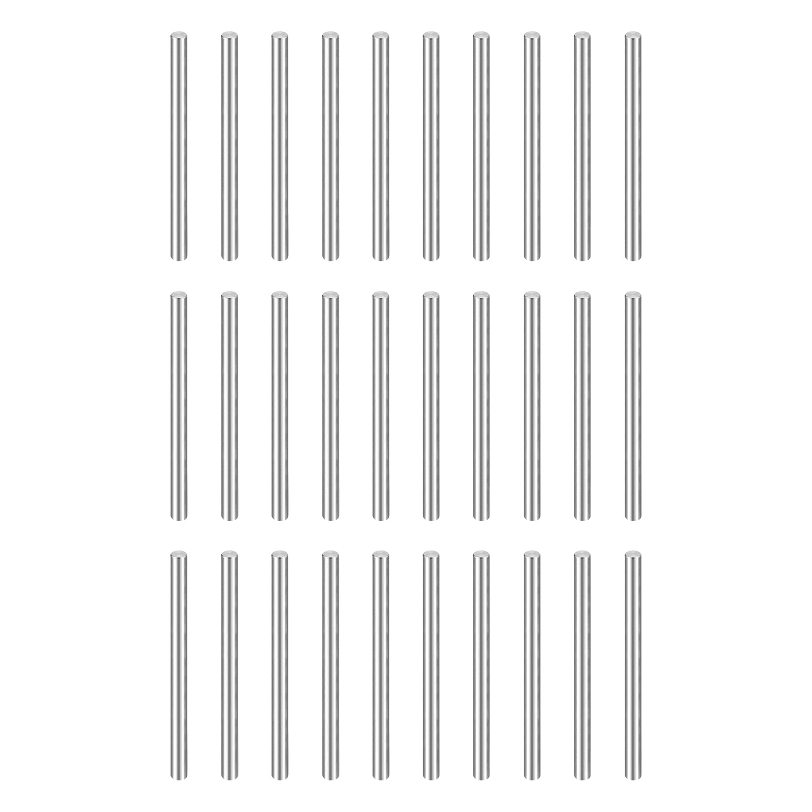 sourcing map 100pcs Dowel Pins M1(1mm) x 14mm 304 Stainless Steel Cylindrical Shelf Support Peg Pin Rod Fasten Elements for Metal Devices Wood Furniture DIY Installation, Silver