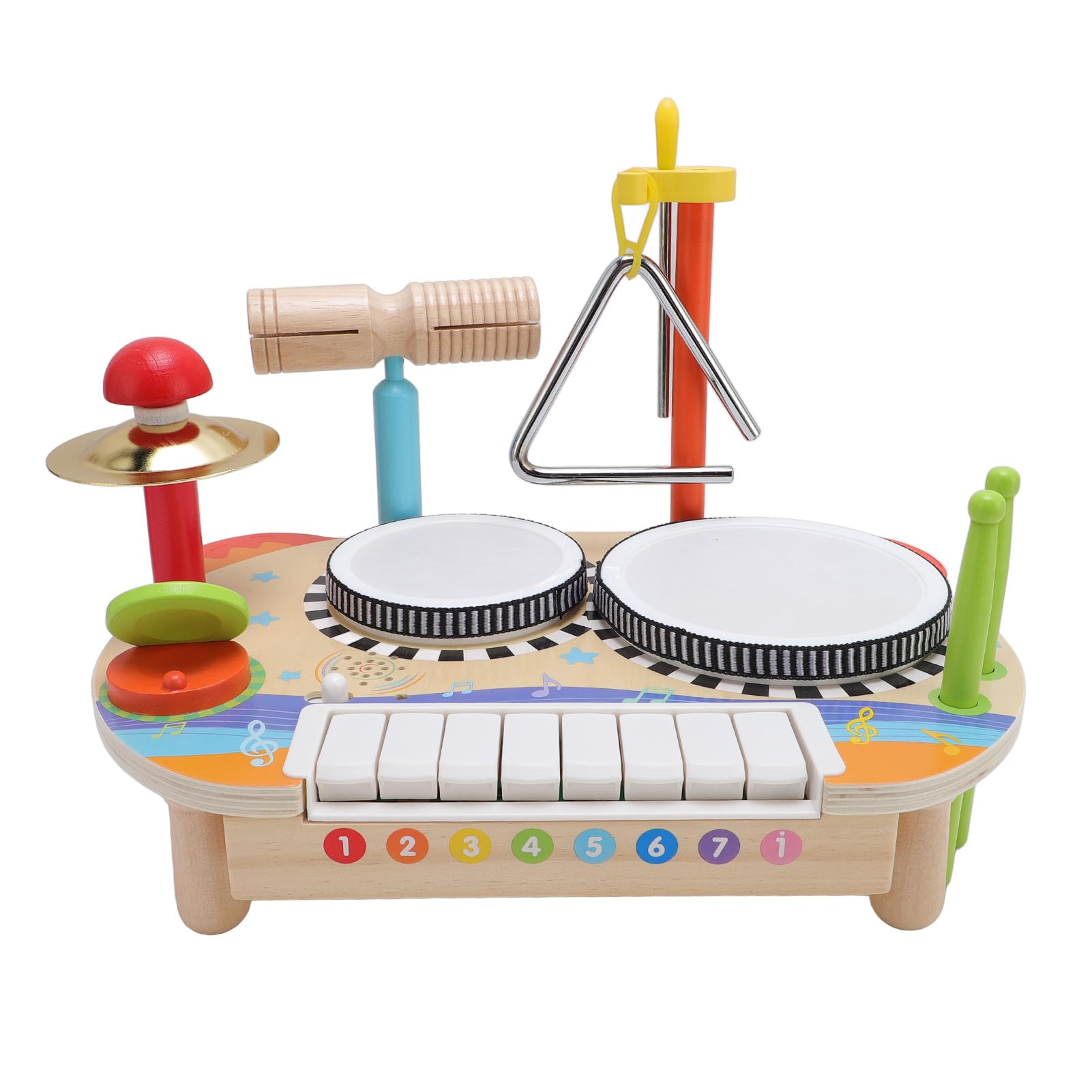 Wielofunkcyjny Drewniany Instrument Muzyczny i Zabawka Edukacyjna na Fortepianie do Wczesnej Nauki i Rozwoju