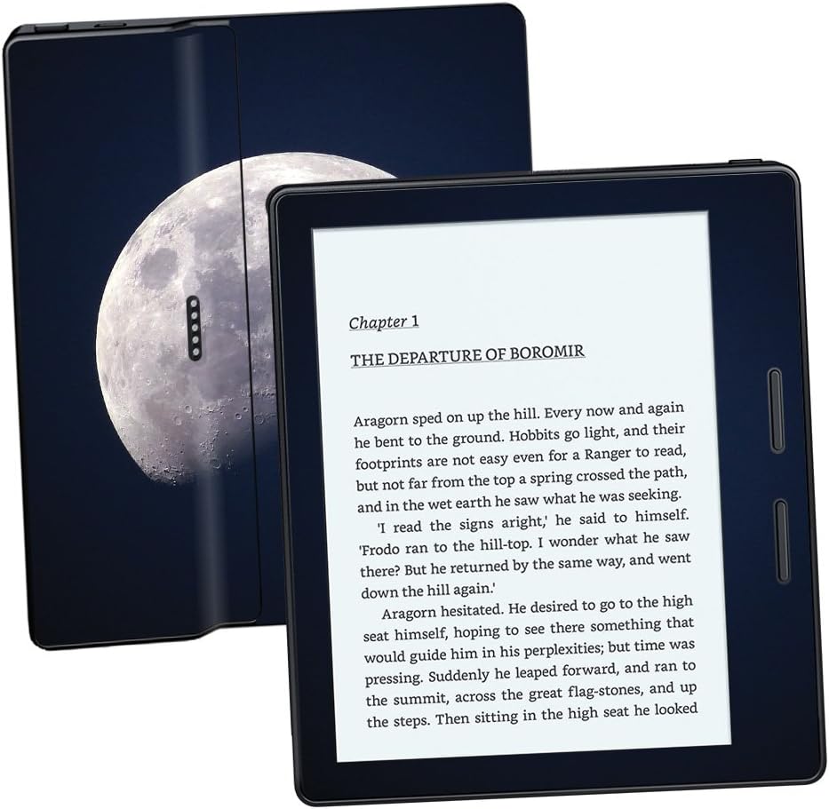 MightySkins Skin Compatible with Amazon Kindle Oasis 6" (8th Gen) - Moon | Protective, Durable, and Unique Vinyl Decal wrap Cover | Easy to Apply, Remove, and Change Styles | Made in The USA