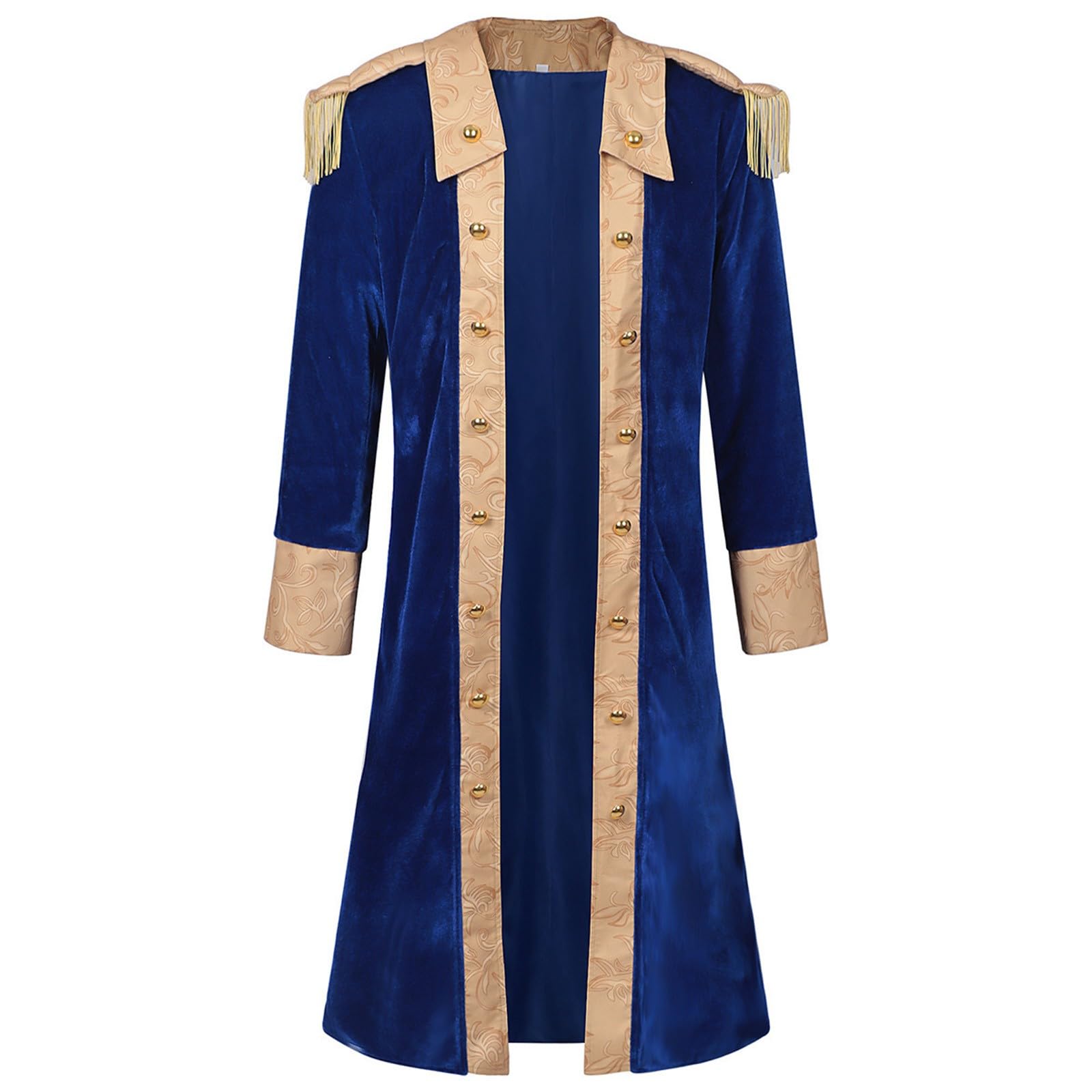 Générique Adult 18th Century Admiral Costume Jacket - Historic Naval Uniform for Fancy Dress Party, Reconstitution or Role - Theme Party Outfit Show, Blue53, L