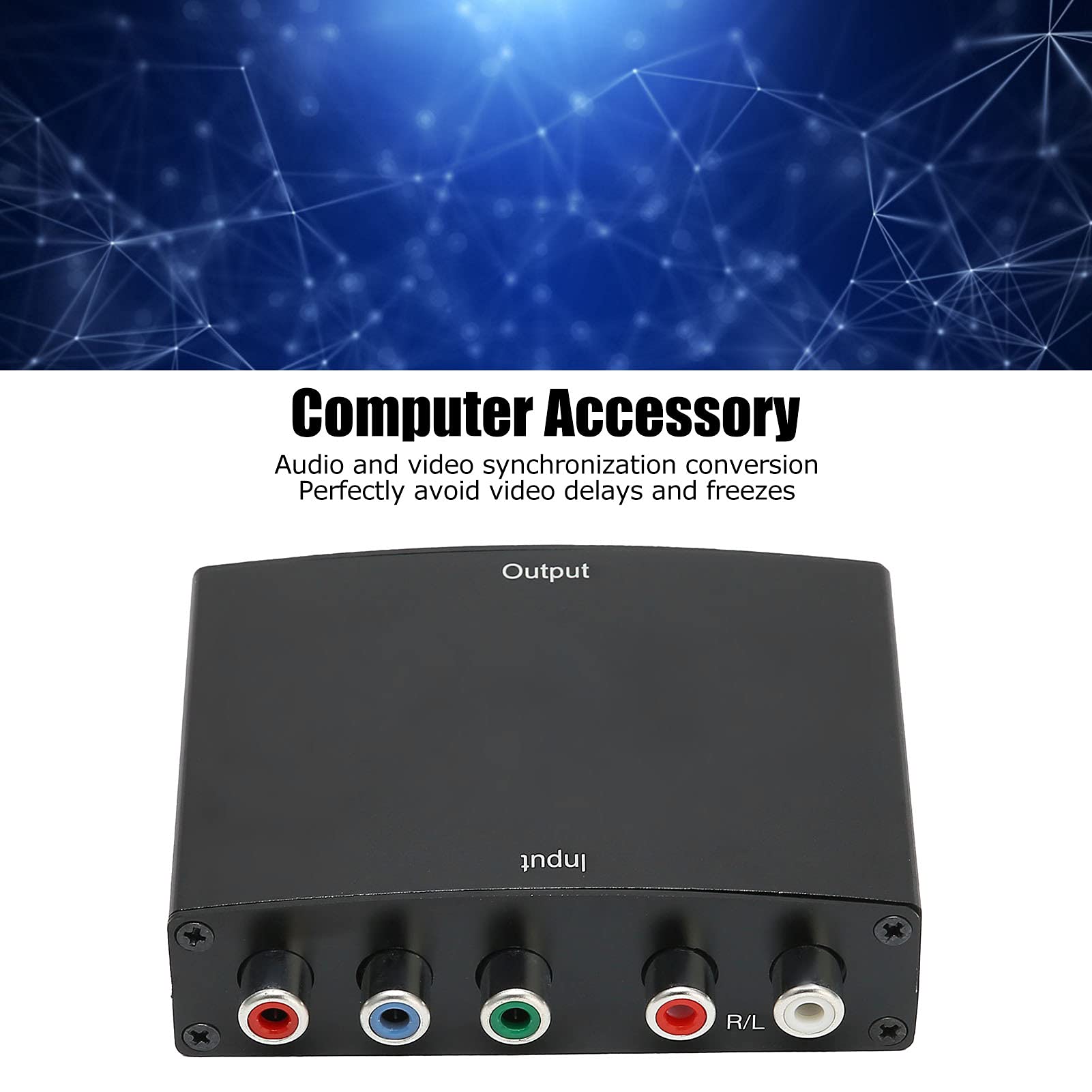 Annadue Convertitore YPbPr a HDMI, Supporta L'adattatore Convertitore Audio Video 1080P per DVD a Monitor e Proiettore HDTV (Spina europea)