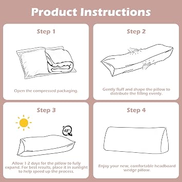 Headboard Pillow Queen, Triangle Bed Wedge Pillow for Headboard, Backrest Pillow for Sitting up, Reading, Working, Headboard Daybed Pillow with Removable Cover for Bed, Dorm Sofa, Dark Grey