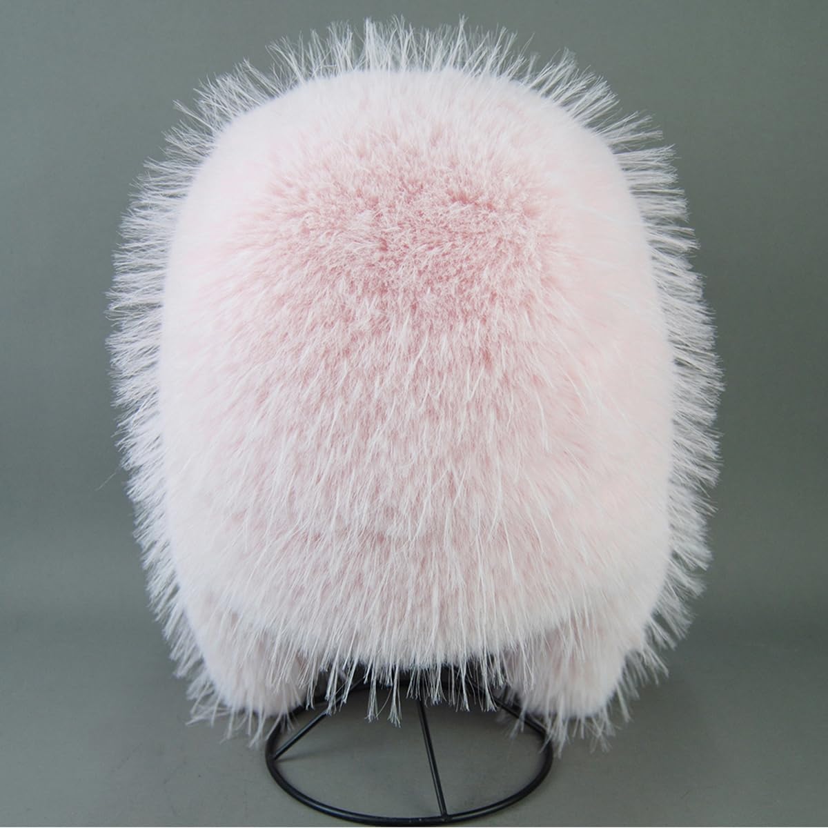 Unisex Faux Fur Trapper Hat, Winter Outdoor Lei Feng Cap Bomber Hat with Warm Earmuffs for Hunting Cycling Hiking