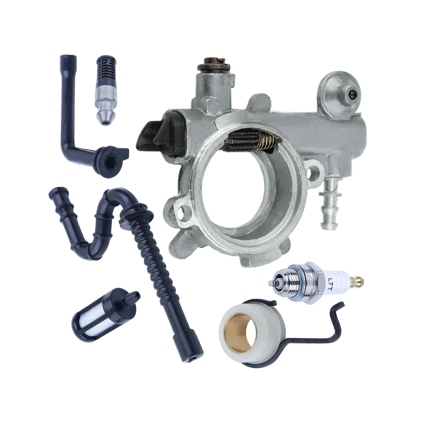 Kit de filtro de combustible for bomba de aceite de motosierra con engranaje helicoidal, compatible con 034 036 MS360 1125 640 3201