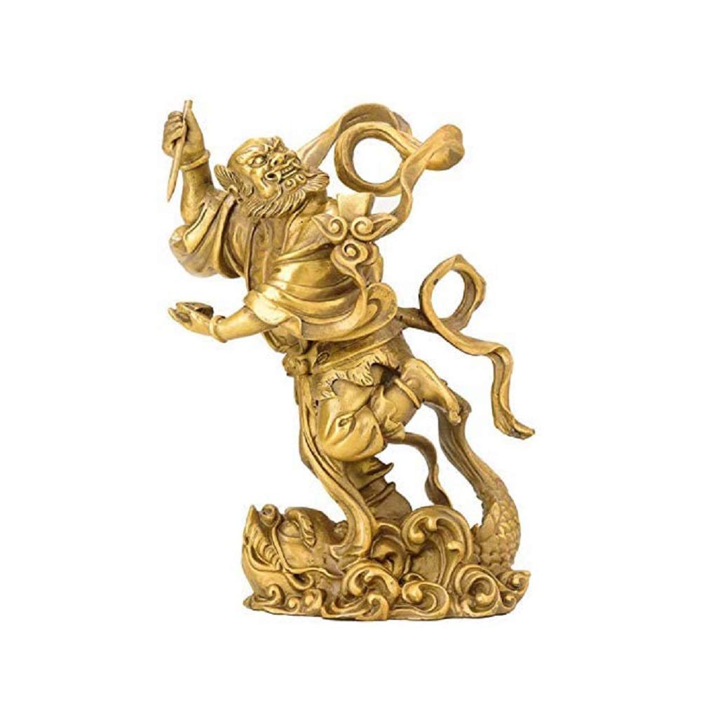 ZEDARO Feng Shui Ornaments Pure Copper Kuixing Decoration, Study Desktop Collection, Sculpture for Decoration, Symbol of Prosperity And Longevity