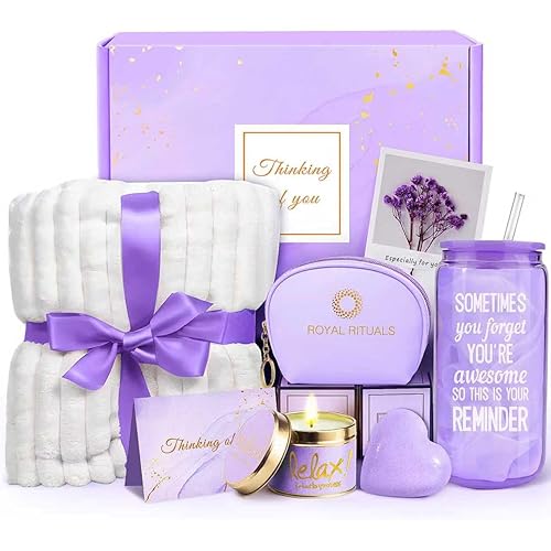 Christmas Gifts for Women Mom Wife Best Friend Teen Girls, Self Care Gift, Get Well Soon Gifts for Women, Thinking of You Care Package for Her, Spa Bath Gift Baskets, After Surgery Gift Blanket
