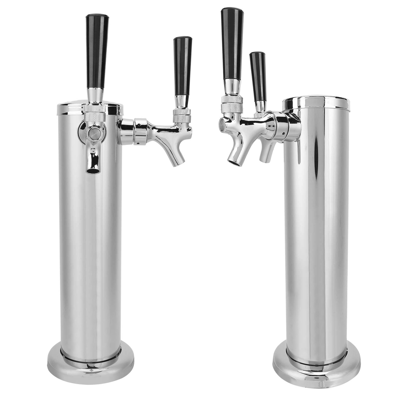 de dispensador de torre de cerveza de barril de 2 grifos profesional de acero inoxidable Kit de elaboración de cerveza casera para bares, pubs, restaurantes y uso doméstic