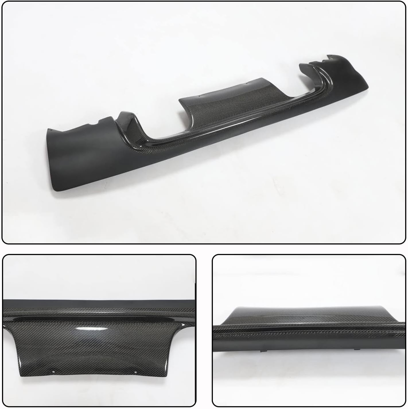 MCARCAR KIT E46 Carbon Fiber Rear Diffuser Compatible with BMW 3 Series E46 M3 Coupe Convertible 2000-2006 Lower Bumper Lip Spoiler Body Kit Factory Outlet