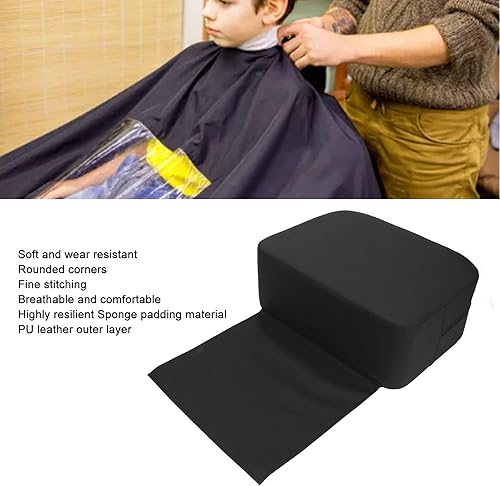 Miniatura 3 de Cojín de asiento elevador de salón para corte de pelo infantil, asiento de cuero sintético para silla de salón, peluquería