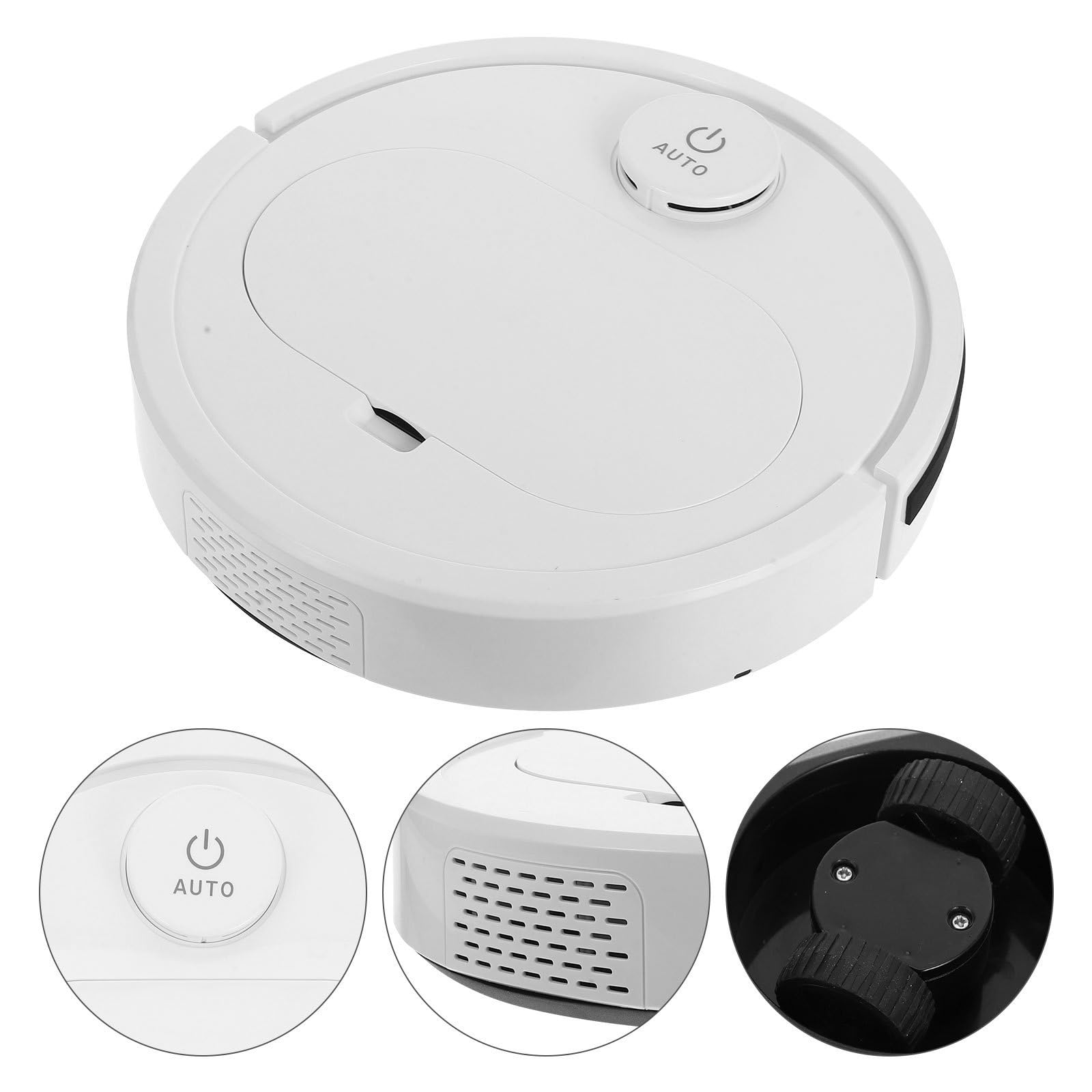 Robot Automático Limpiador de Alfombras y Suelo para Hogar Capacidad 3000mah y Movimiento Automático en Plástico Blanco