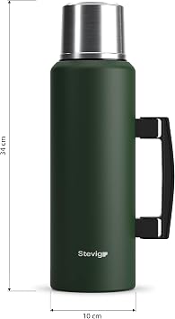 4 Camp Classic Vacuum Handle Steel Thermos 1.5 LT. Green ST-206