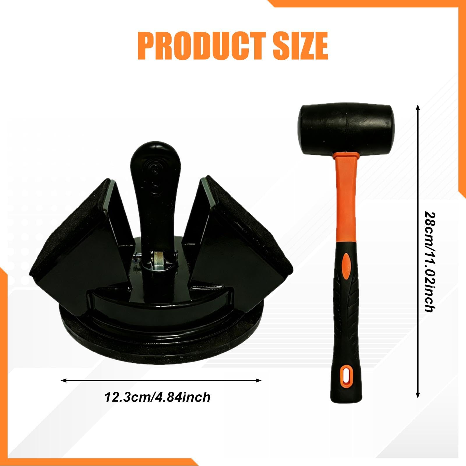 Herramienta para Reparar Juntas de Suelos - Abrazadera Portátil con Ventosa para Suelos de Baldosas Y Parquet - Herramienta para Reparar Juntas de Sue, Negro