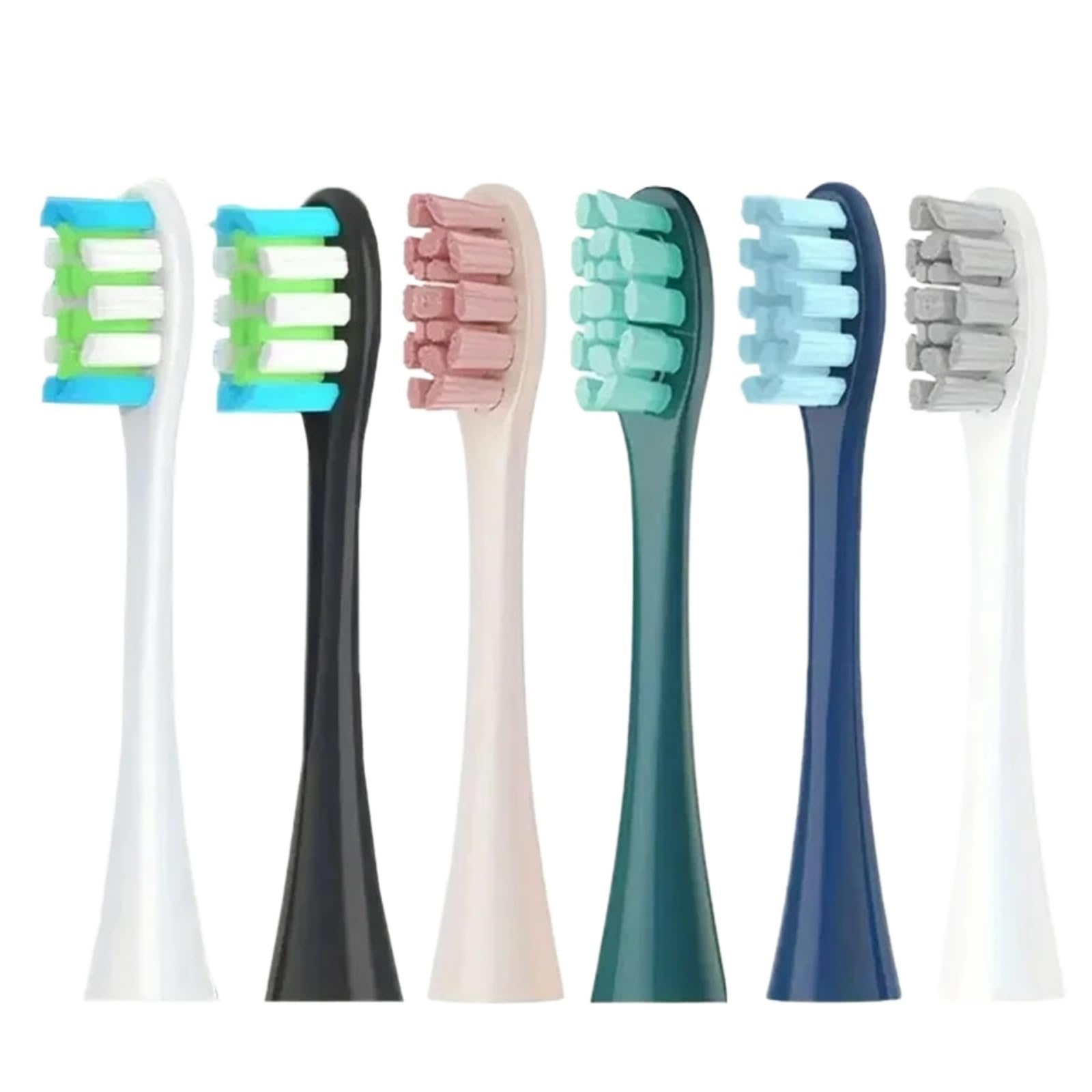 Testine, compatibile con Oclean, X X PRO Z1 F1 | Flow, One, Air 2, SE, Air 2T, X10, testina rotonda a W, silicone(4 colors-16)