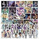 50/100Pcs Bizarre Adventure of JoJo Stickers Laptop Phone Case Travel Luggage Fridge Car Sticker Graffiti Anime Vinyl Decals Decal Backpack Snowboard Bottle Phone Guitar Pegatina Anime Manga Juguete