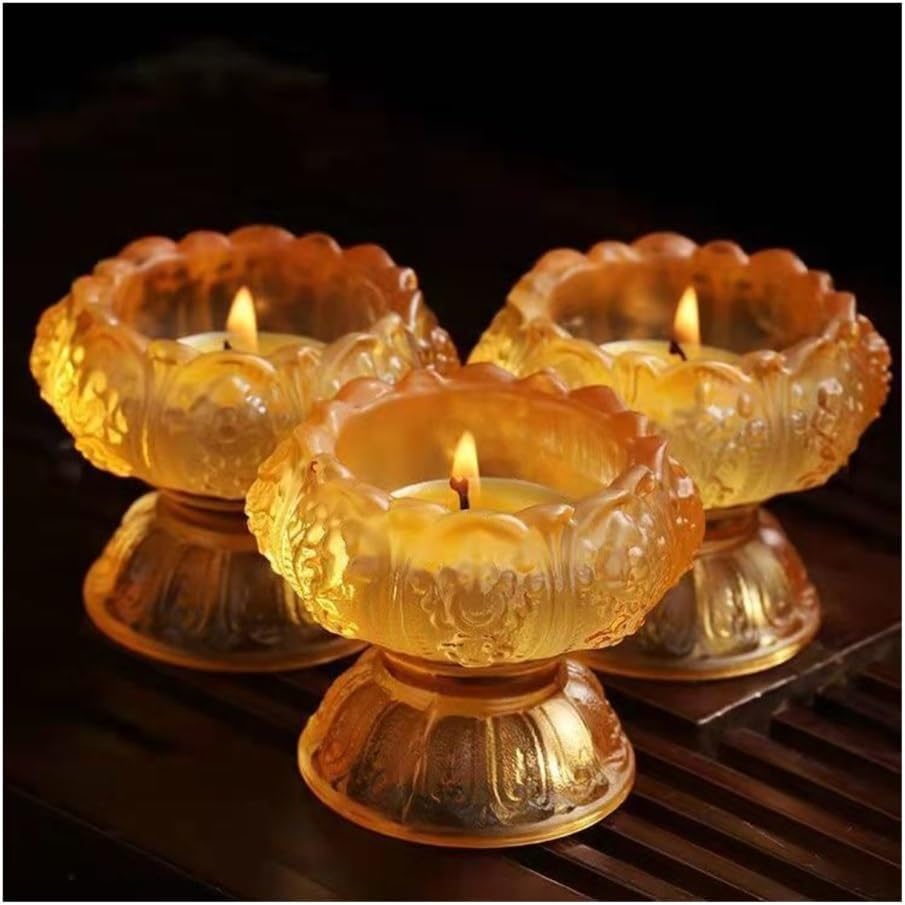 Candlestick Holders Colorful Glass Candle Holder - Home Table Decor